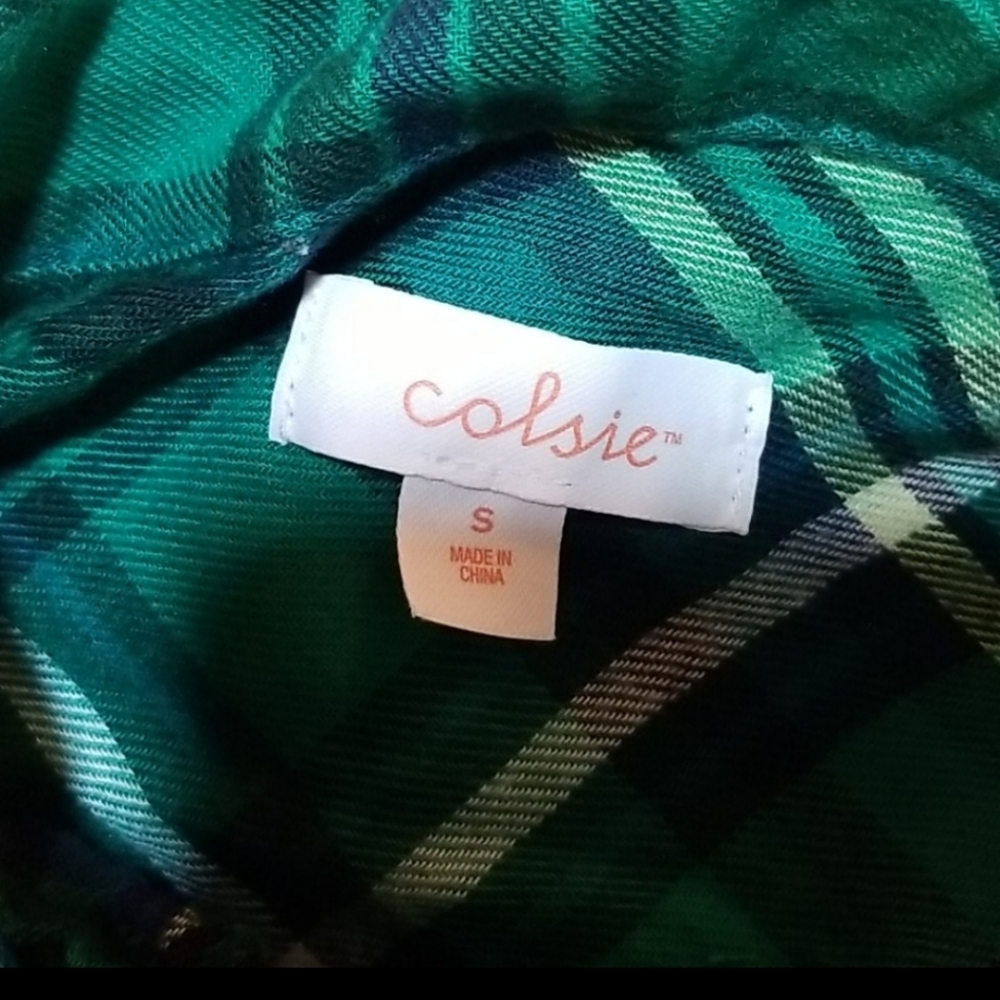 Colsie Flannel Pajama Set PJ Set NWT Small - Picture 3 of 7